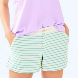 NWOT! Lilly Pulitzer Callahan Shorts, Bayview Stripes Metallic, Women’s 00